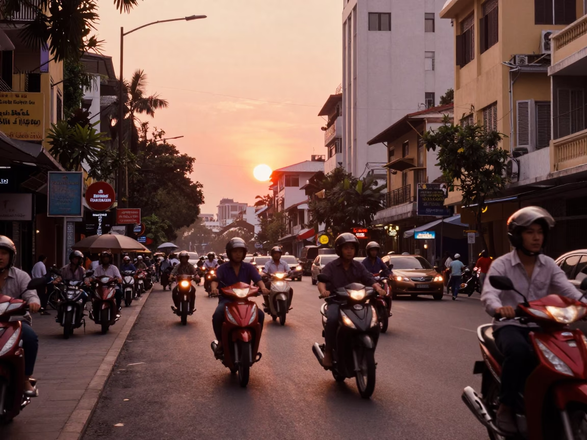 Street Scene in Ho Chi Minh City in in Ho Chi Minh City, Vietnam