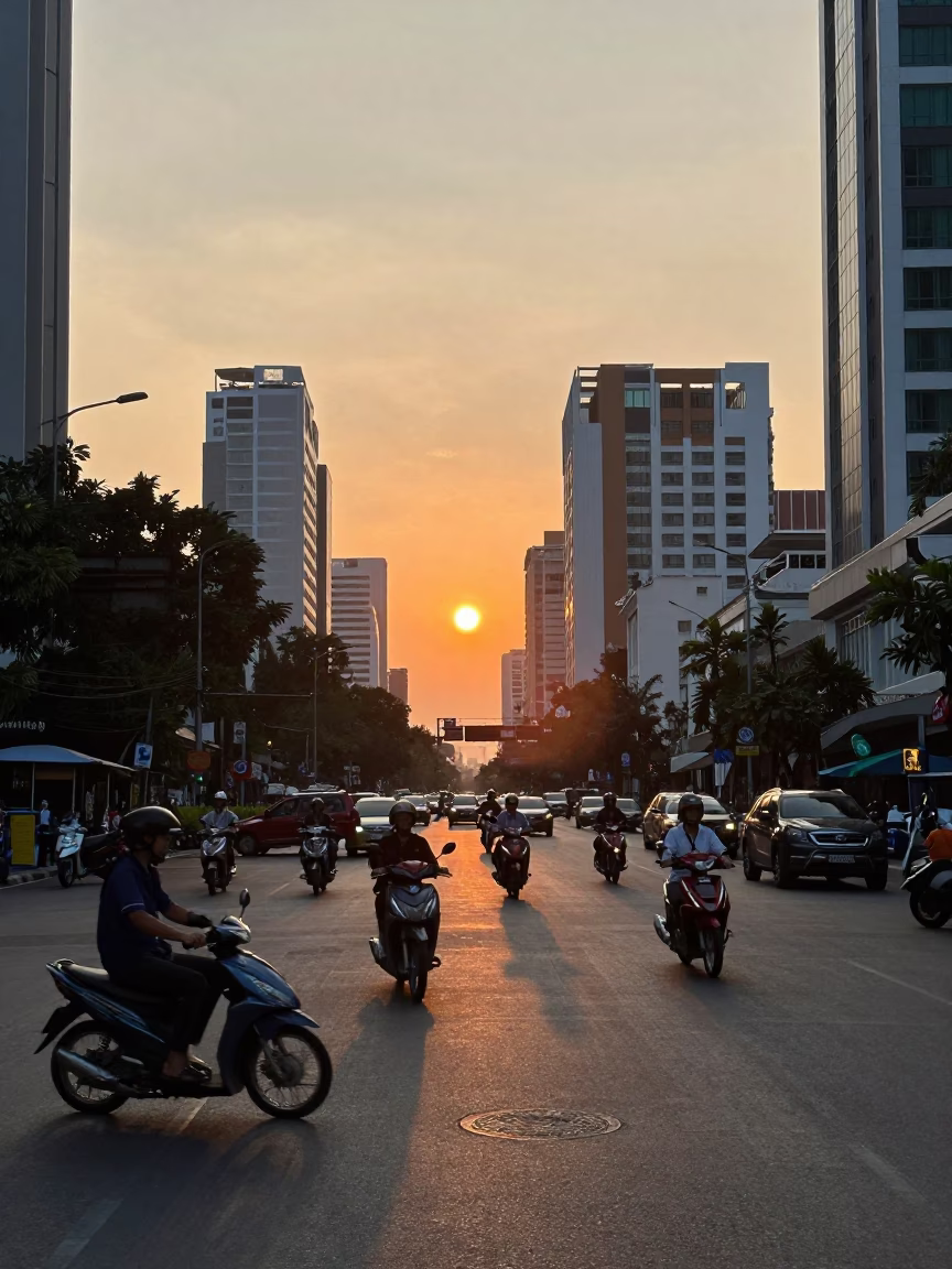 Street Scene in Ho Chi Minh City in in Ho Chi Minh City, Vietnam