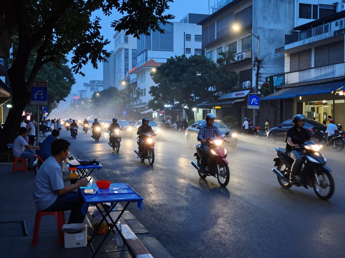 Street Scene in Ho Chi Minh City in in Ho Chi Minh City, Vietnam