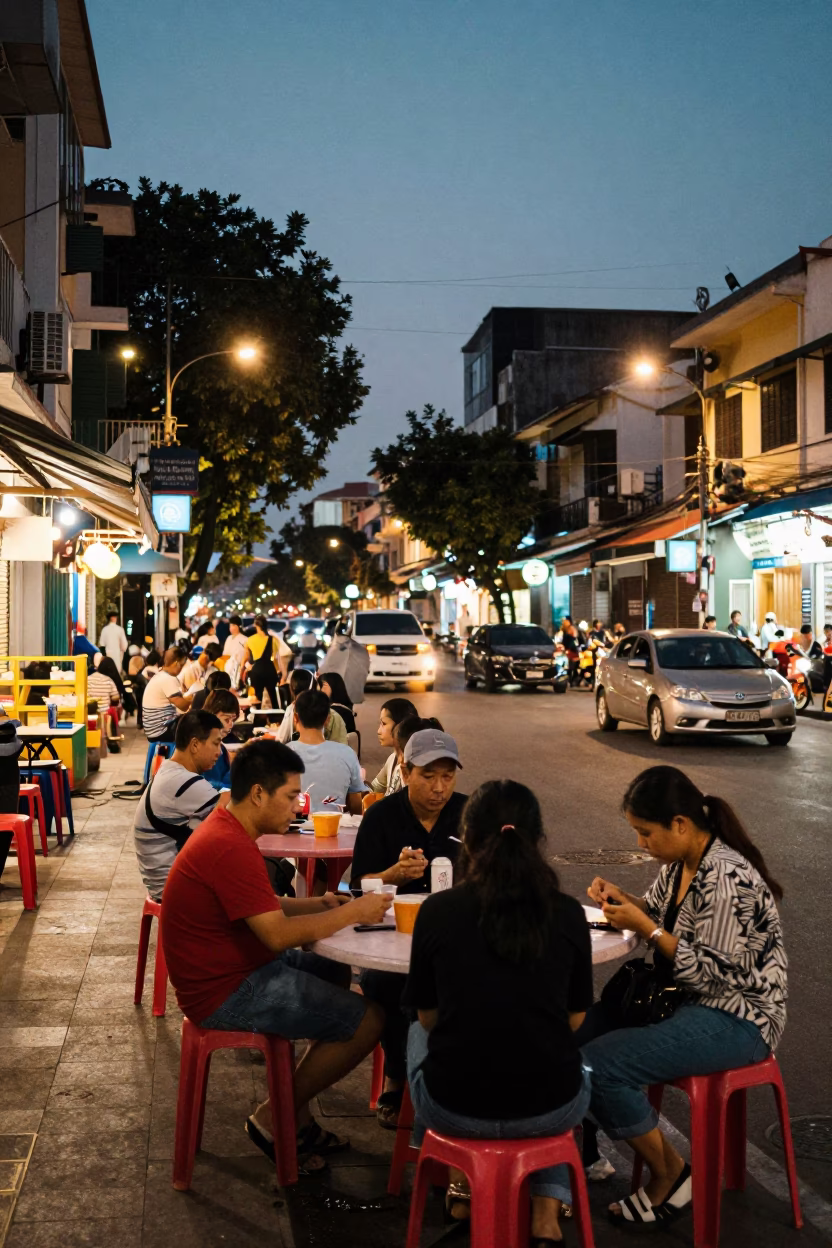 Street Scene in Ho Chi Minh City in in Ho Chi Minh City, Vietnam