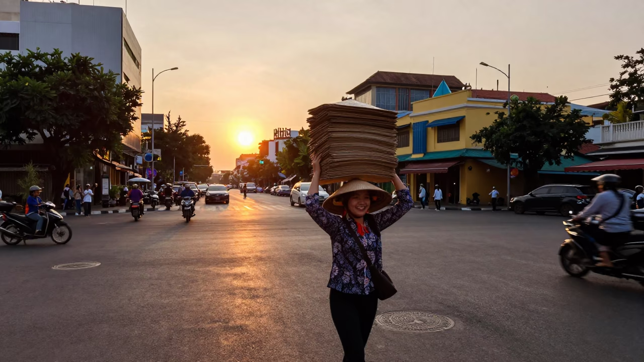 Street Scene in Ho Chi Minh City in in Ho Chi Minh City, Vietnam