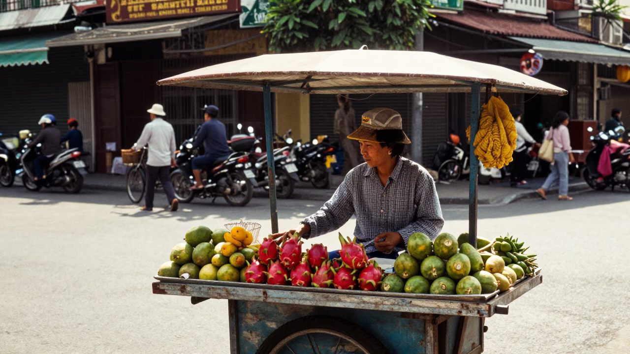 Street Scene in Ho Chi Minh City in in Ho Chi Minh City, Vietnam