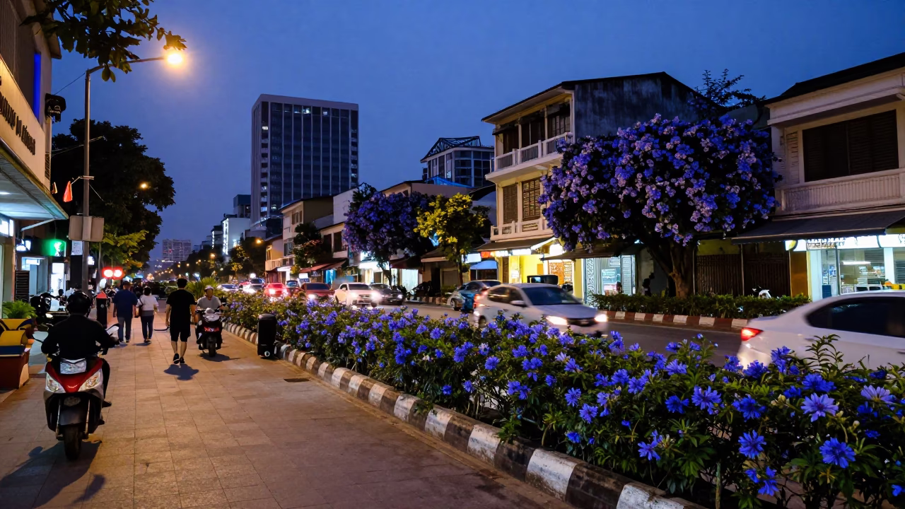 Street Scene in Ho Chi Minh City in in Ho Chi Minh City, Vietnam