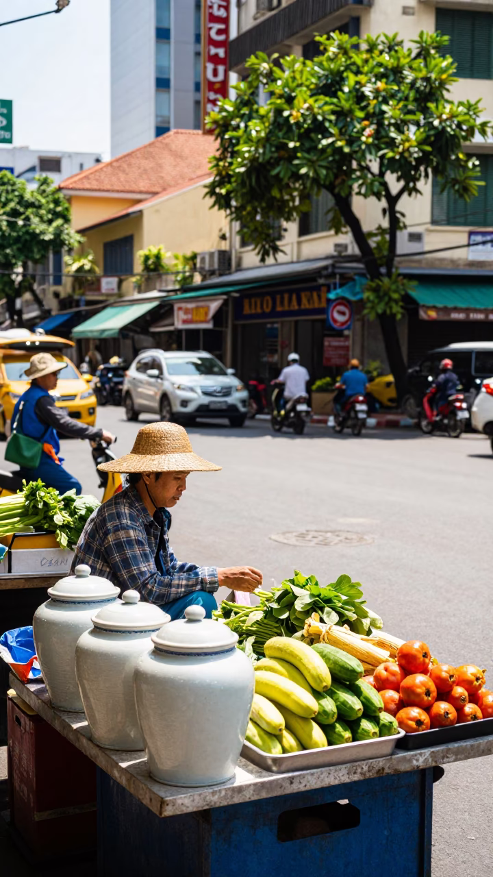 Street Scene in Ho Chi Minh City in in Ho Chi Minh City, Vietnam