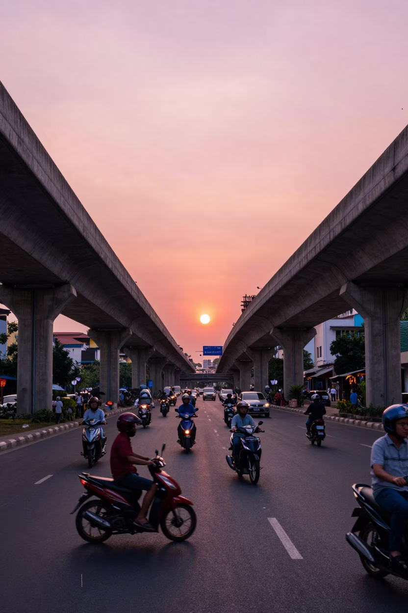 Street Scene in Ho Chi Minh City in in Ho Chi Minh City, Vietnam