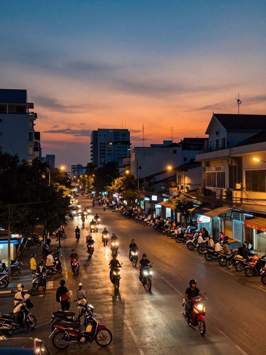 Street Scene in Ho Chi Minh City in in Ho Chi Minh City, Vietnam