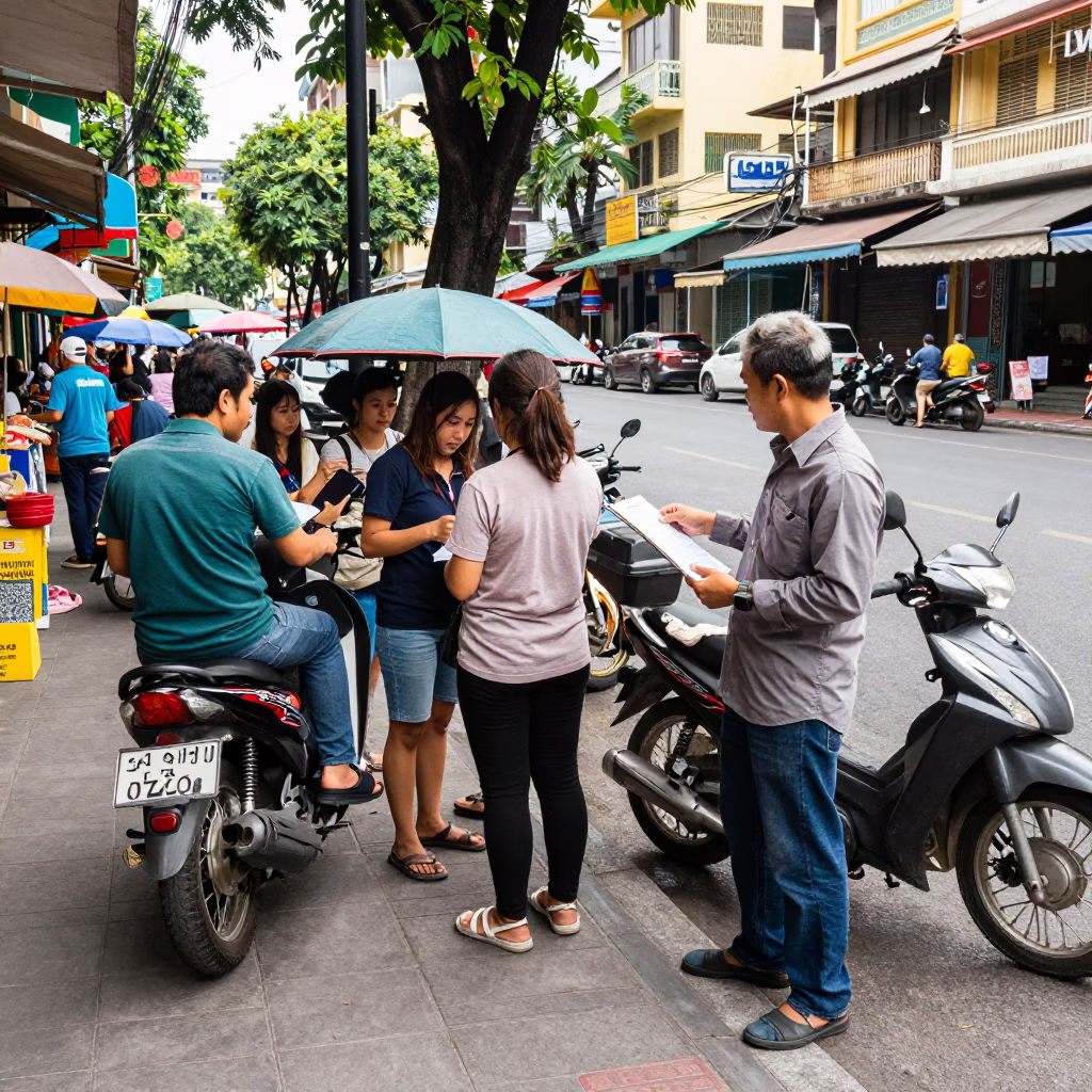 Street Scene in Ho Chi Minh City in in Ho Chi Minh City, Vietnam