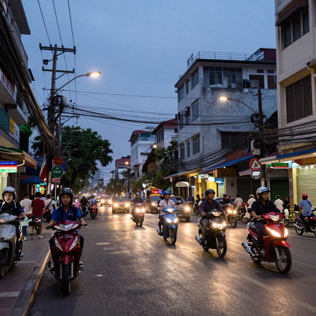 Street Scene in Ho Chi Minh City in in Ho Chi Minh City, Vietnam