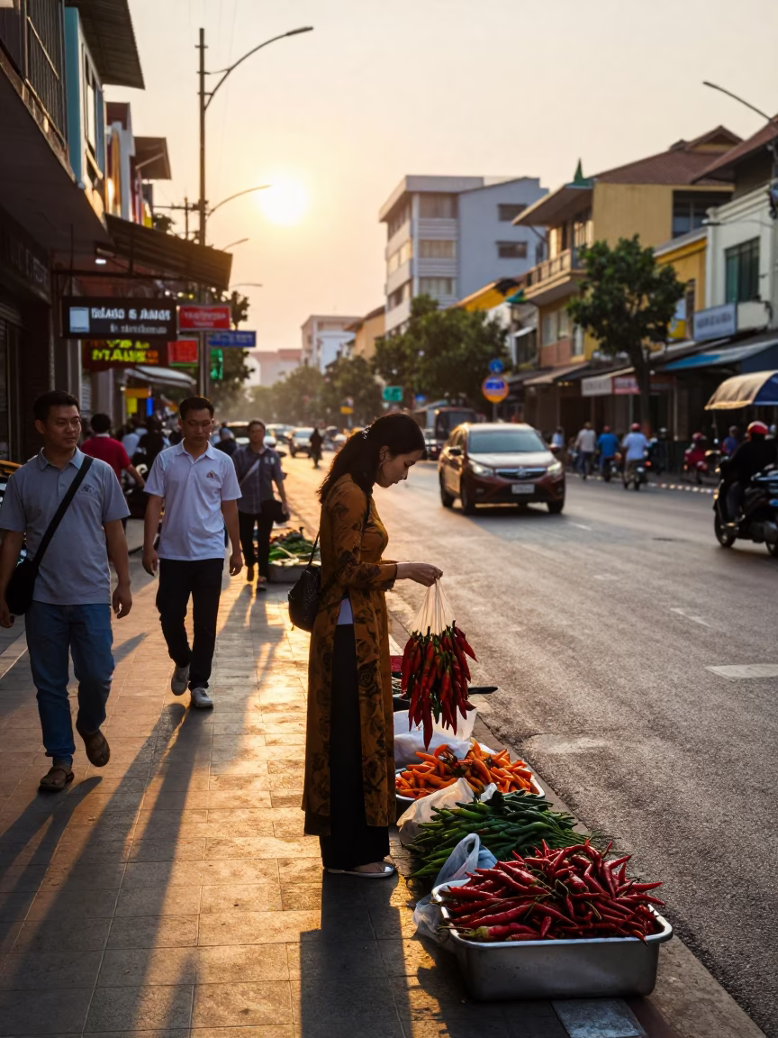 Street Scene in Ho Chi Minh City in in Ho Chi Minh City, Vietnam