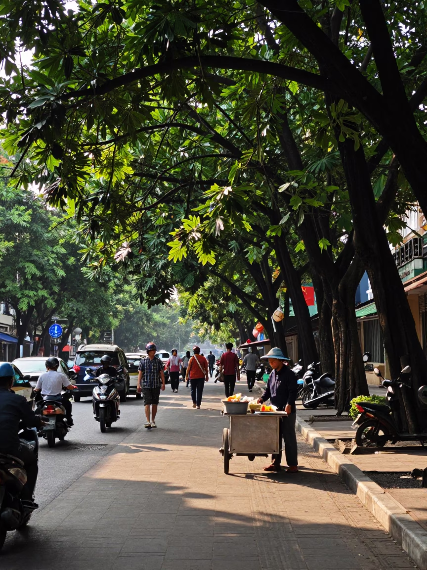 Street Scene in Ho Chi Minh City in in Ho Chi Minh City, Vietnam