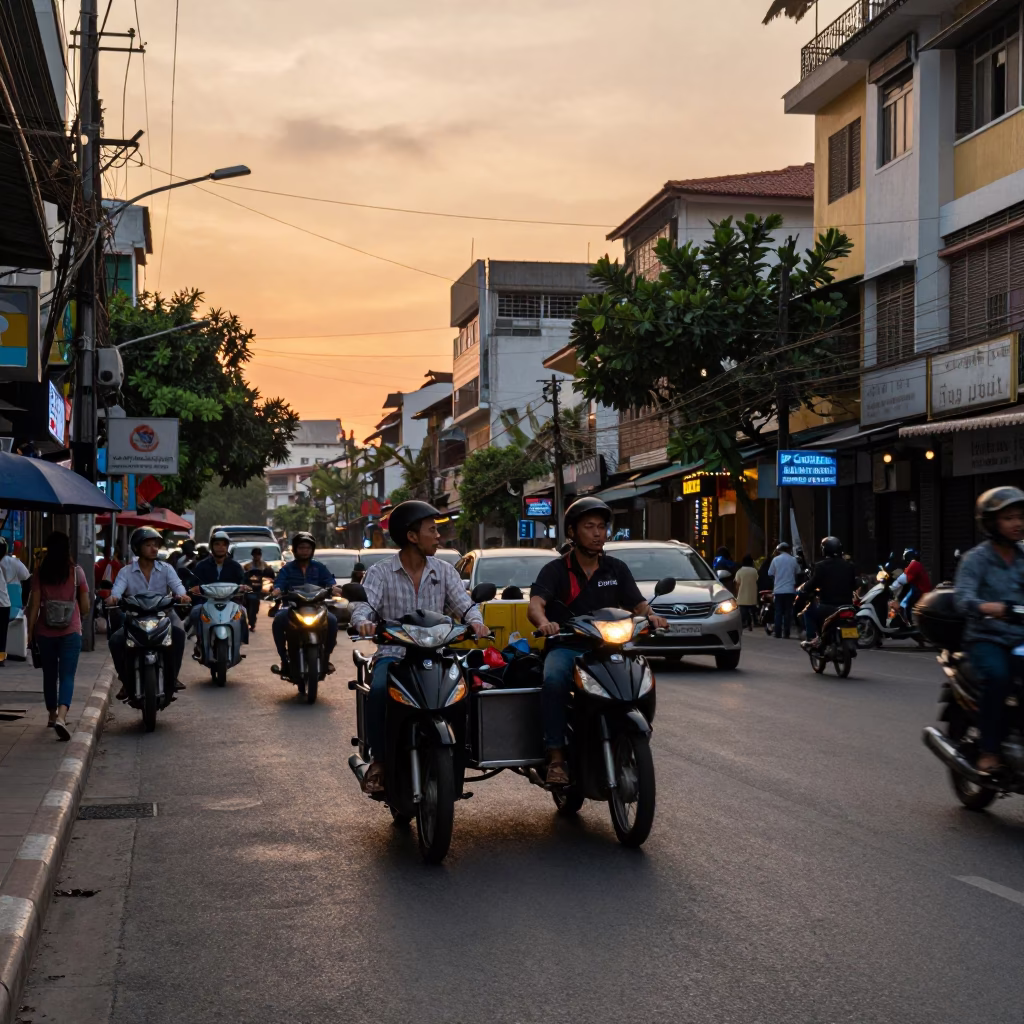 Street Scene in Ho Chi Minh City in in Ho Chi Minh City, Vietnam