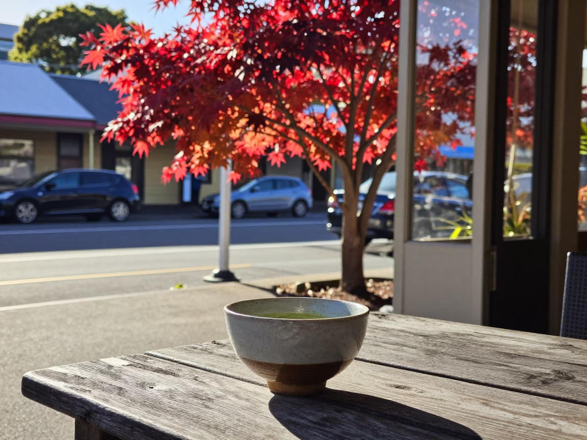 Street Scene in Hobart at The Late Morning Light in in Hobart, Tasmania, Australia