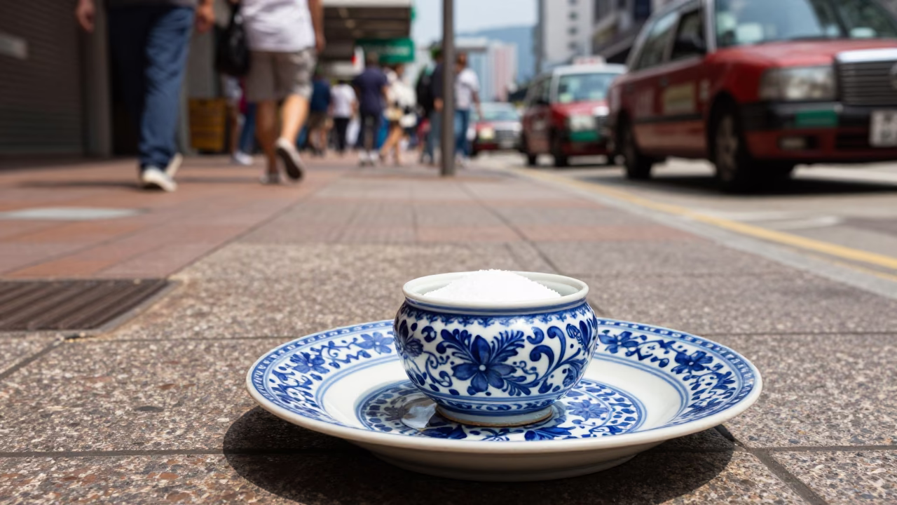 Street Scene in Hong Kong at Midday Light in in Hong Kong, Hong Kong