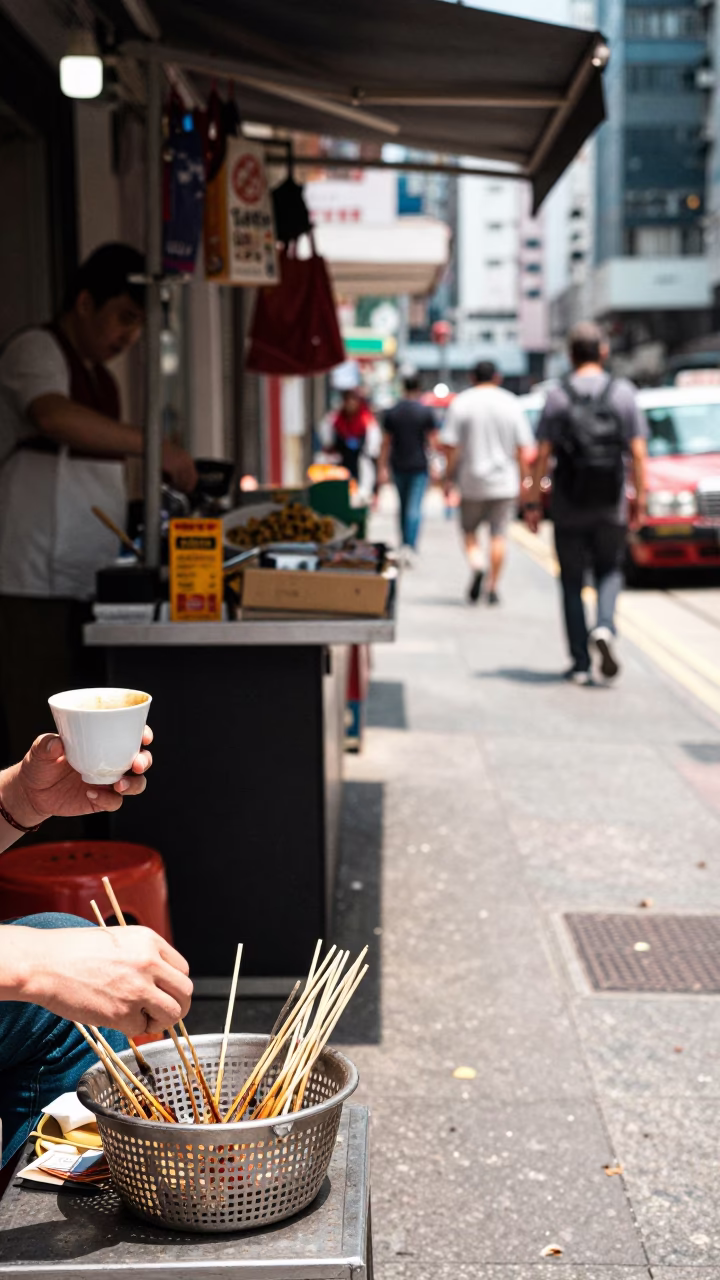 Street Scene in Hong Kong at Midday Light in in Hong Kong, Hong Kong