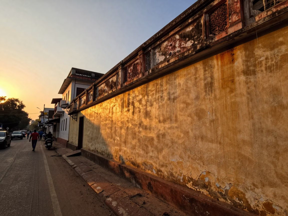 Street Scene in Hyderabad at Golden Hour in in Hyderabad, India