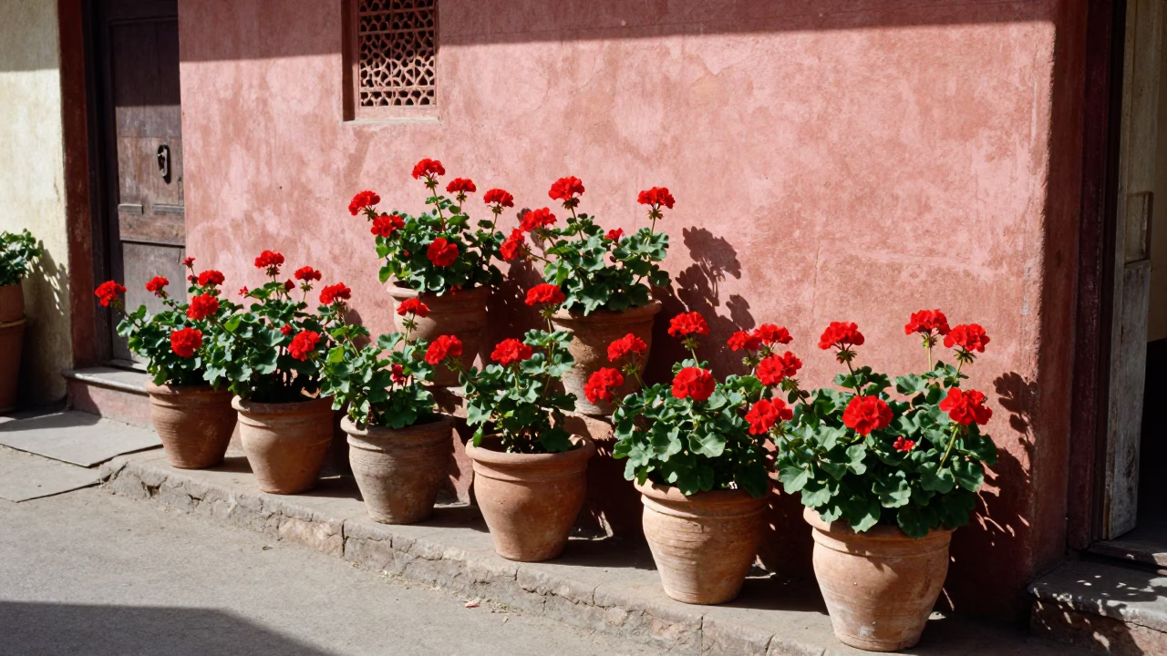 Street Scene in Jaipur at Bright Midmorning Light in in Jaipur, India