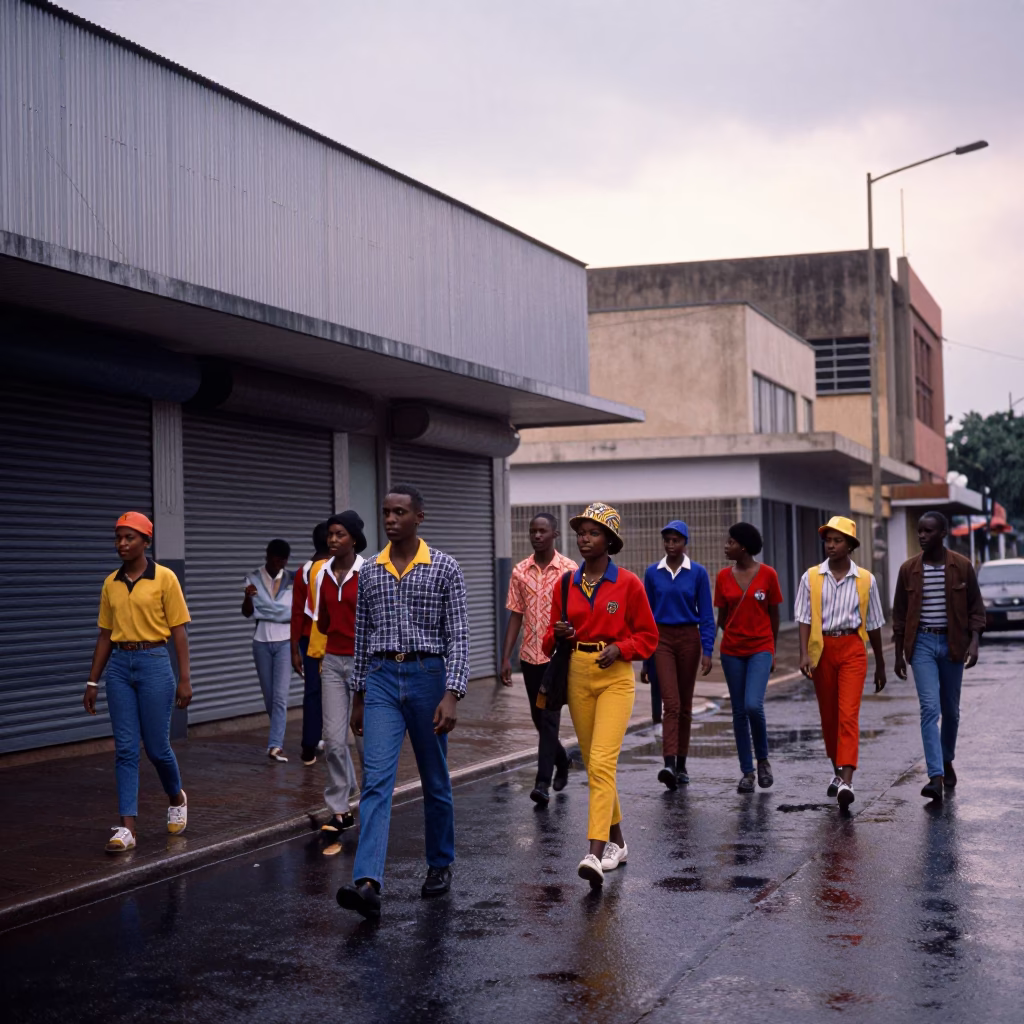 Street Scene in Johannesburg at First Light in in Johannesburg, South Africa