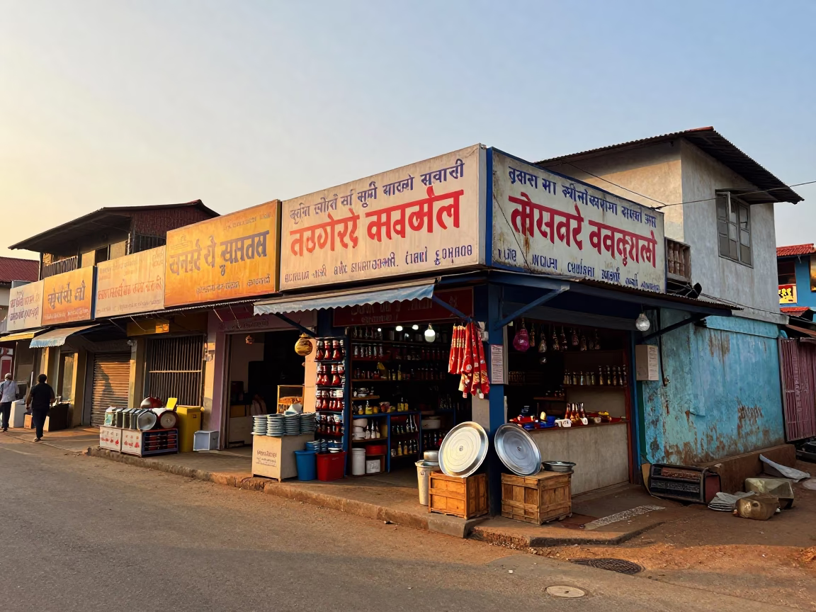 Street Scene in Kochi at Golden Hour in in Kochi, India