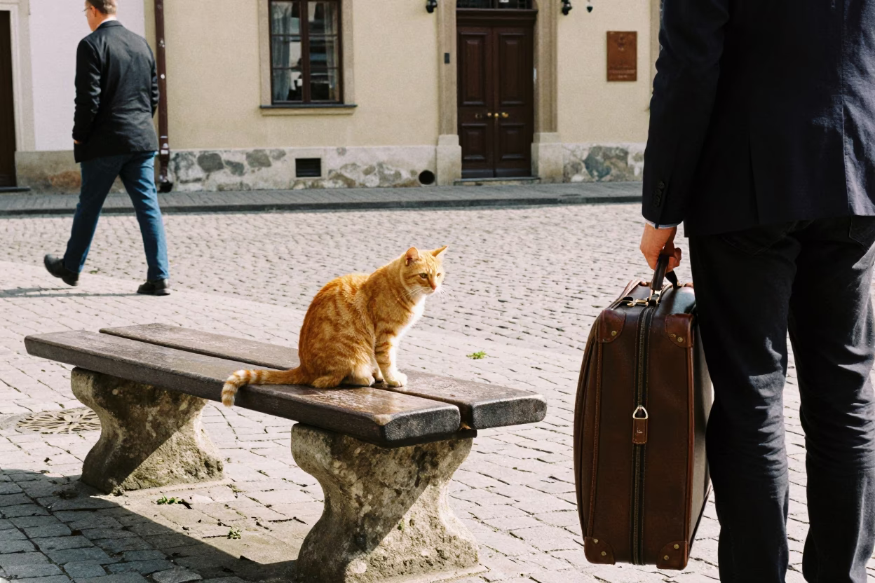 Street Scene in Krakow at Afternoon Light in in Krakow, Poland
