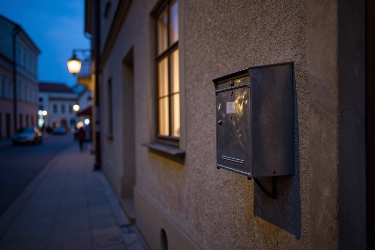 Street Scene in Krakow at Twilight in in Krakow, Poland