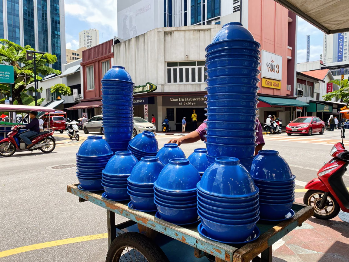 Street Scene in Kuala Lumpur at Midday Light in in Kuala Lumpur, Malaysia