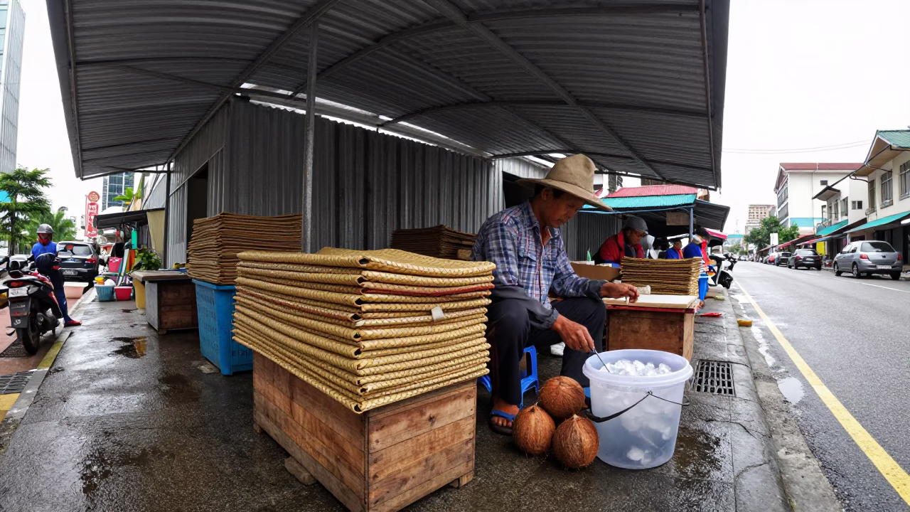 Street Scene in Kuala Lumpur at Midday Light in in Kuala Lumpur, Malaysia