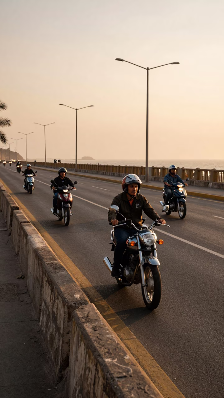 Street Scene in Lima at Golden Hour in in Lima, Peru