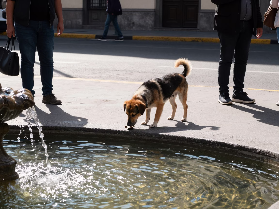 Street Scene in Lima at Noon Light in in Lima, Peru