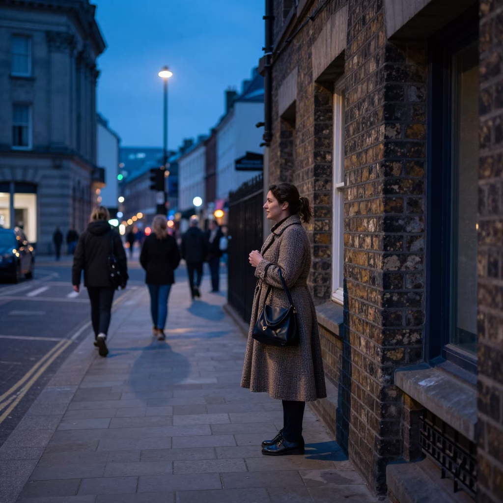 Street Scene in Liverpool at Blue Hour in in Liverpool, United Kingdom