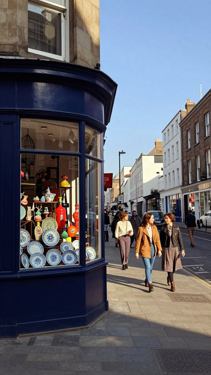 Street Scene in Liverpool at Clear Late-afternoon Light in in Liverpool, United Kingdom