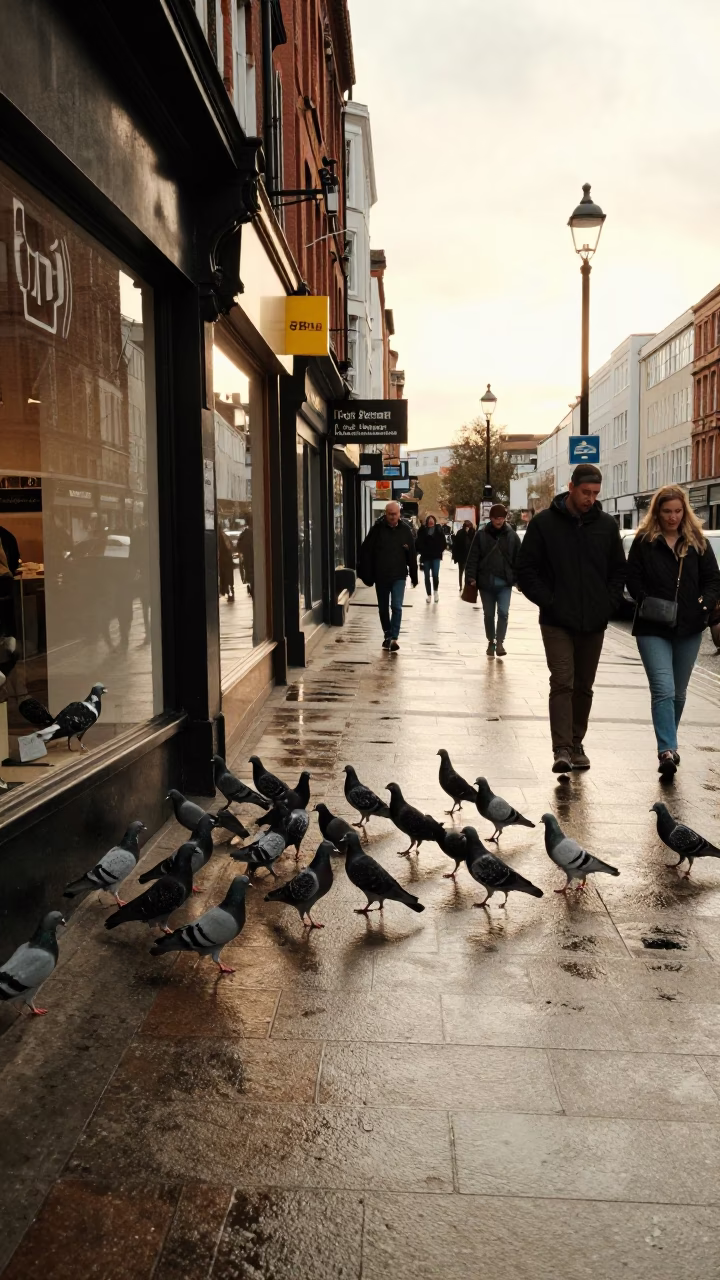 Street Scene in Liverpool at The Late Afternoon Light in in Liverpool, United Kingdom