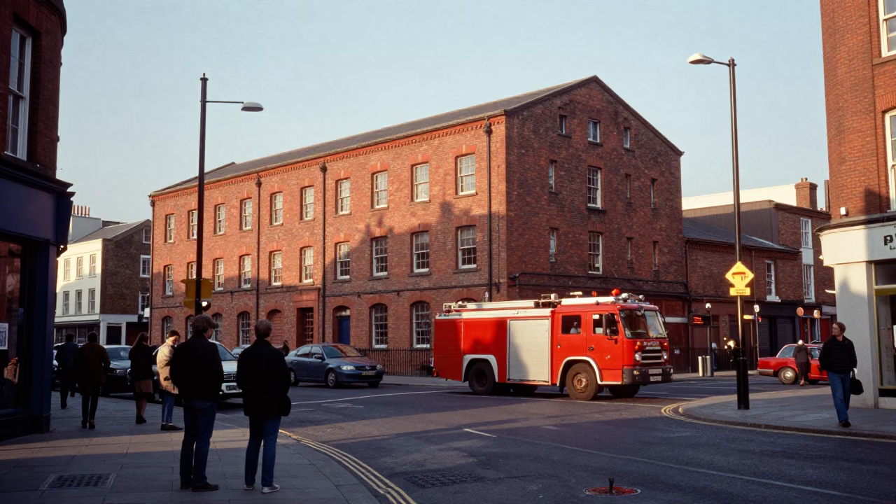 Street Scene in Liverpool at The Late Afternoon Light in in Liverpool, United Kingdom