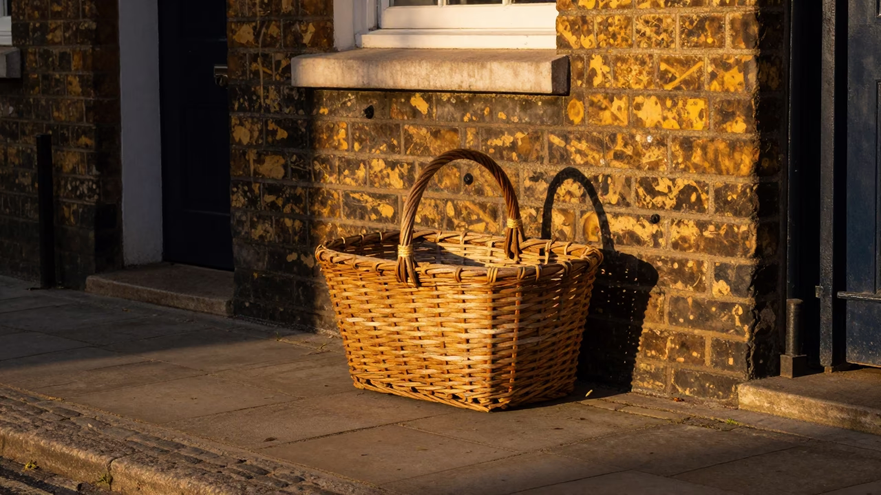 Street Scene in London at Honeyed Evening Light in in London, United Kingdom