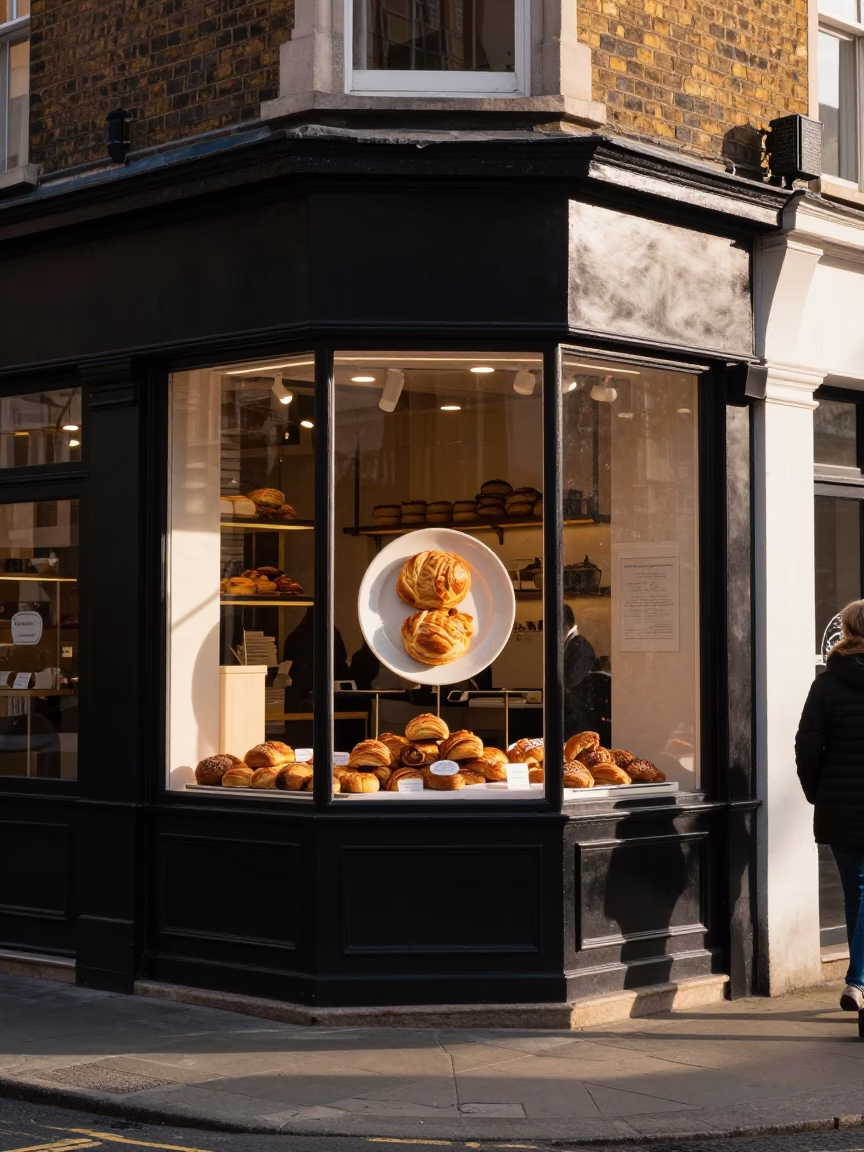 Street Scene in London at The Early Afternoon Light in in London, United Kingdom