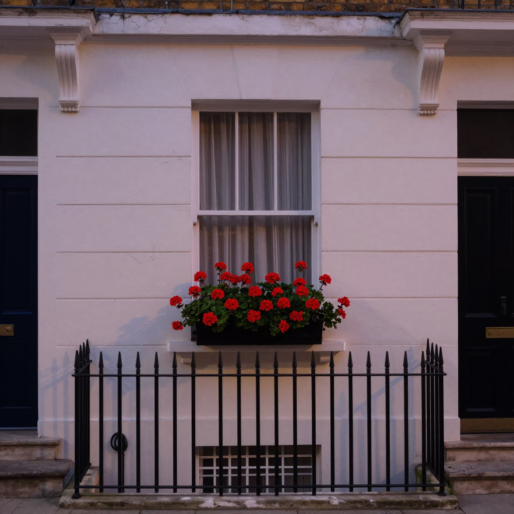 Street Scene in London at The Early Evening Light in in London, United Kingdom