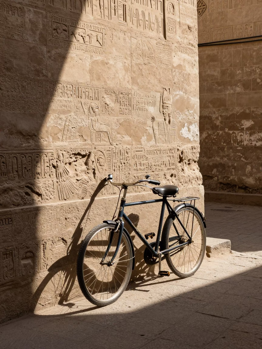 Street Scene in Luxor at The Late Morning Light in in Luxor, Egypt