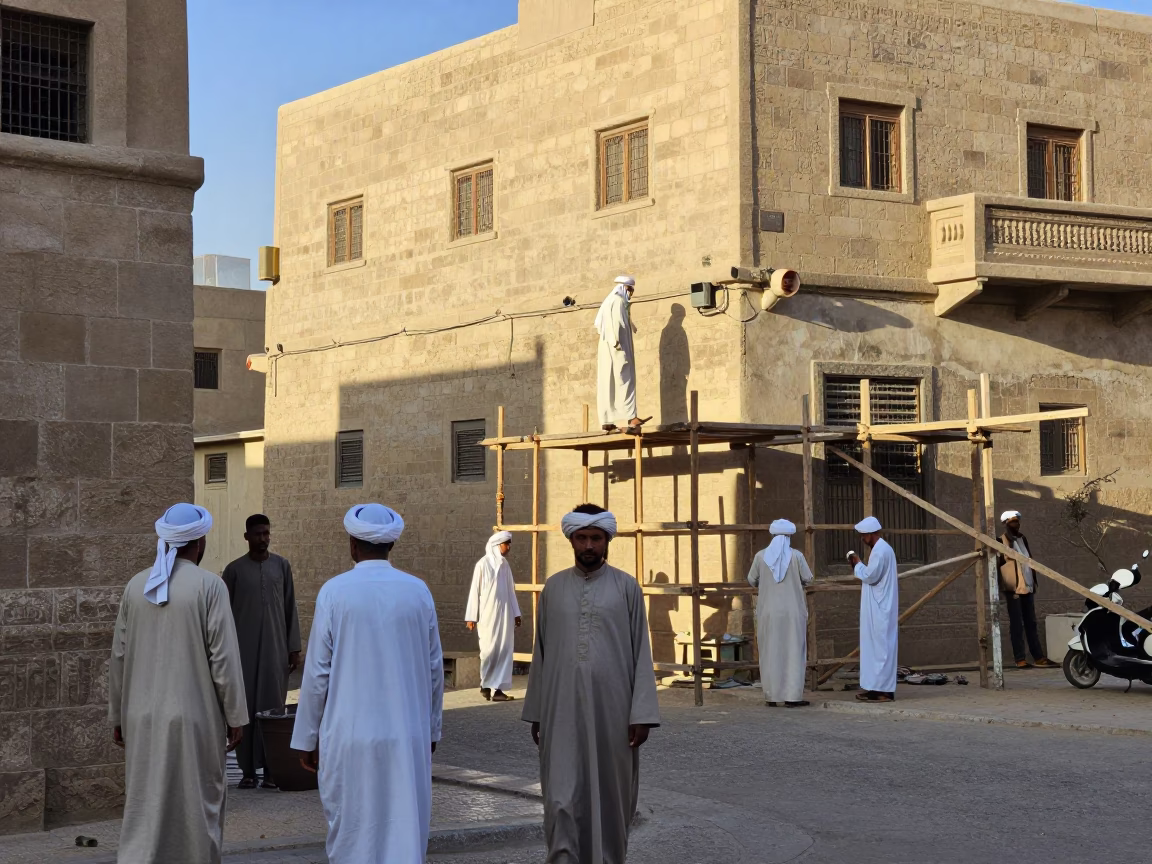 Street Scene in Luxor at The Late Morning Light in in Luxor, Egypt