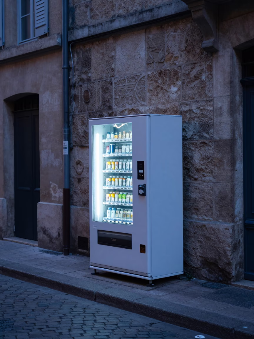 Street Scene in Lyon at Sunrise Light in in Lyon, France