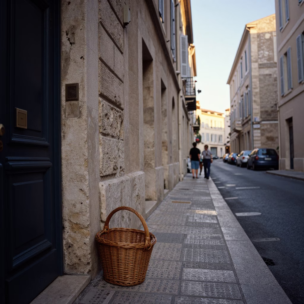Street Scene in Marseille at First Light Of Dawn in in Marseille, France