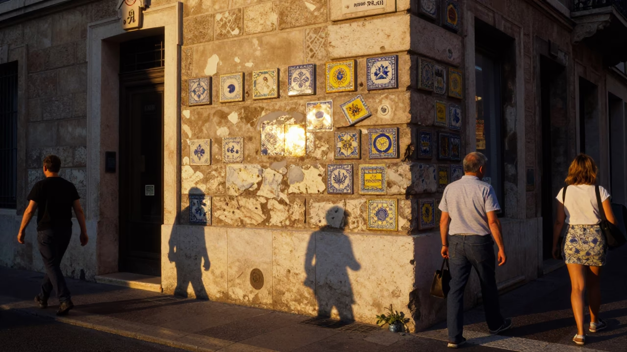 Street Scene in Marseille at Golden Hour in in Marseille, France