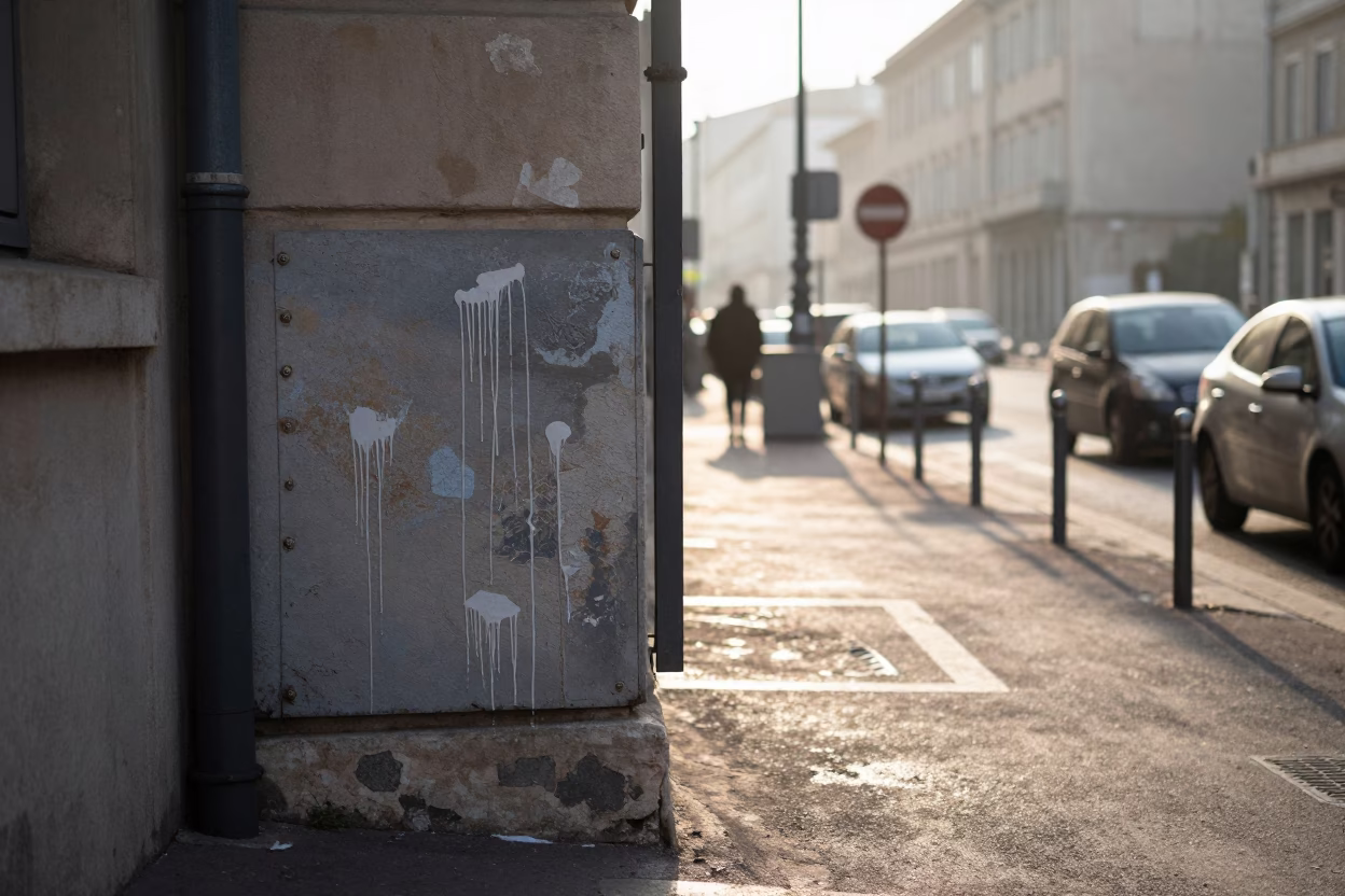 Street Scene in Marseille at The Early Morning Light in in Marseille, France