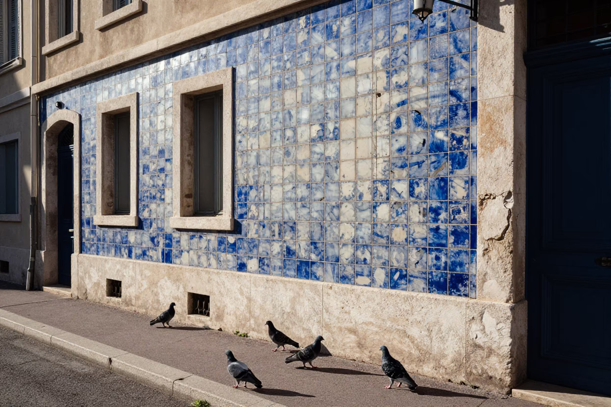Street Scene in Marseille at The Late Morning Light in in Marseille, France