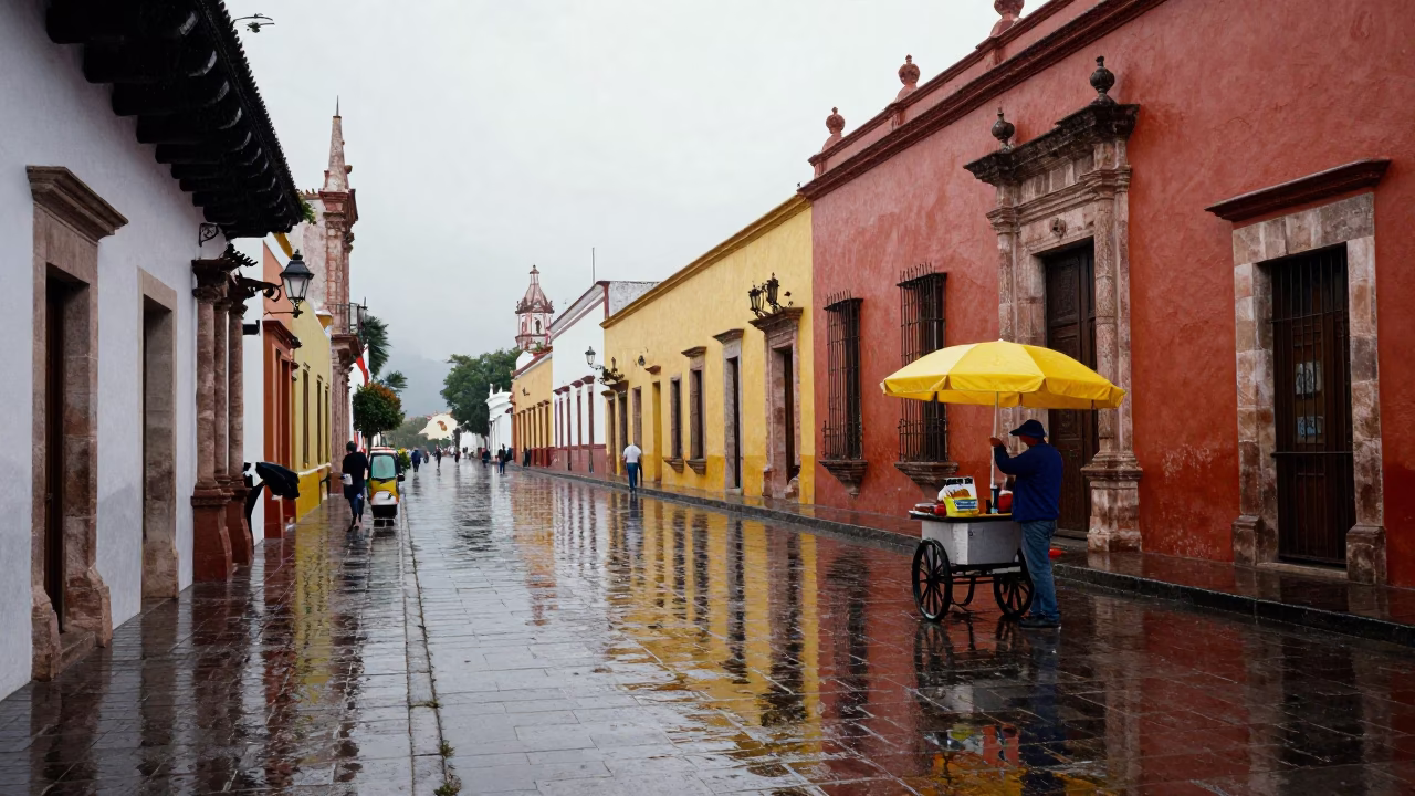 Street Scene in Merida in in Merida, Mexico
