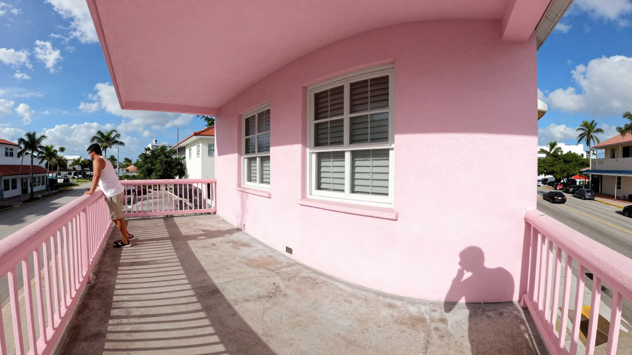 Street Scene in Miami at Late Morning Light in in Miami, Florida, United States