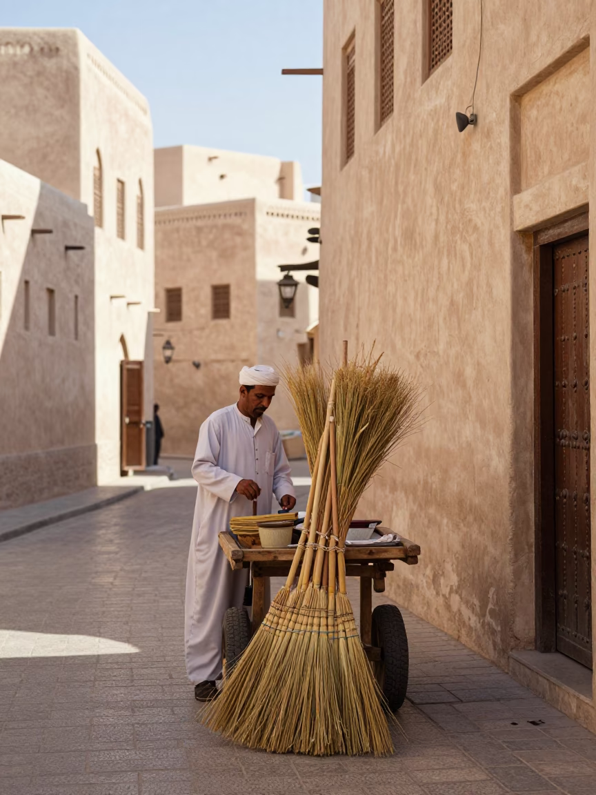 Street Scene in Muscat at Late Morning Light in in Muscat, Oman