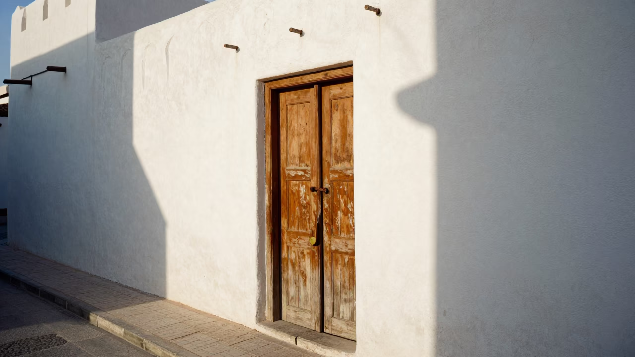 Street Scene in Muscat at The Early Afternoon Light in in Muscat, Oman
