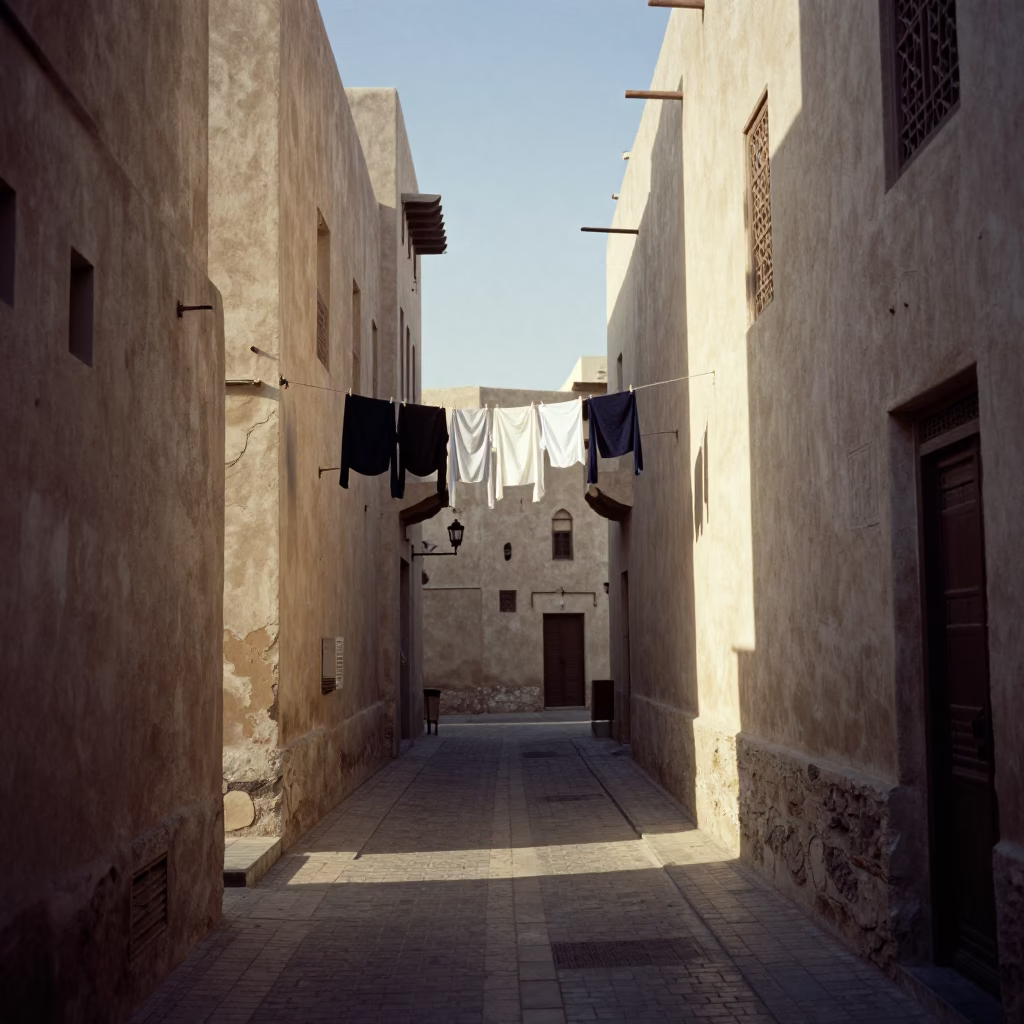 Street Scene in Muscat at The Early Afternoon Light in in Muscat, Oman