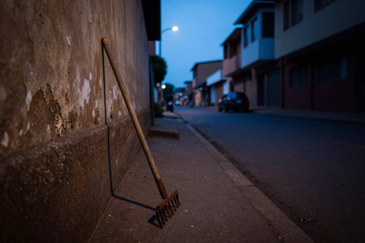 Street Scene in Nairobi at The Still Hours Before Dawn Light in in Nairobi, Kenya