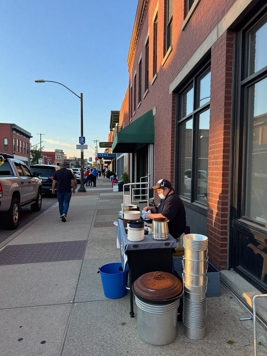 Street Scene in Nashville at Clear Late-afternoon Light in in Nashville, Tennessee, United States