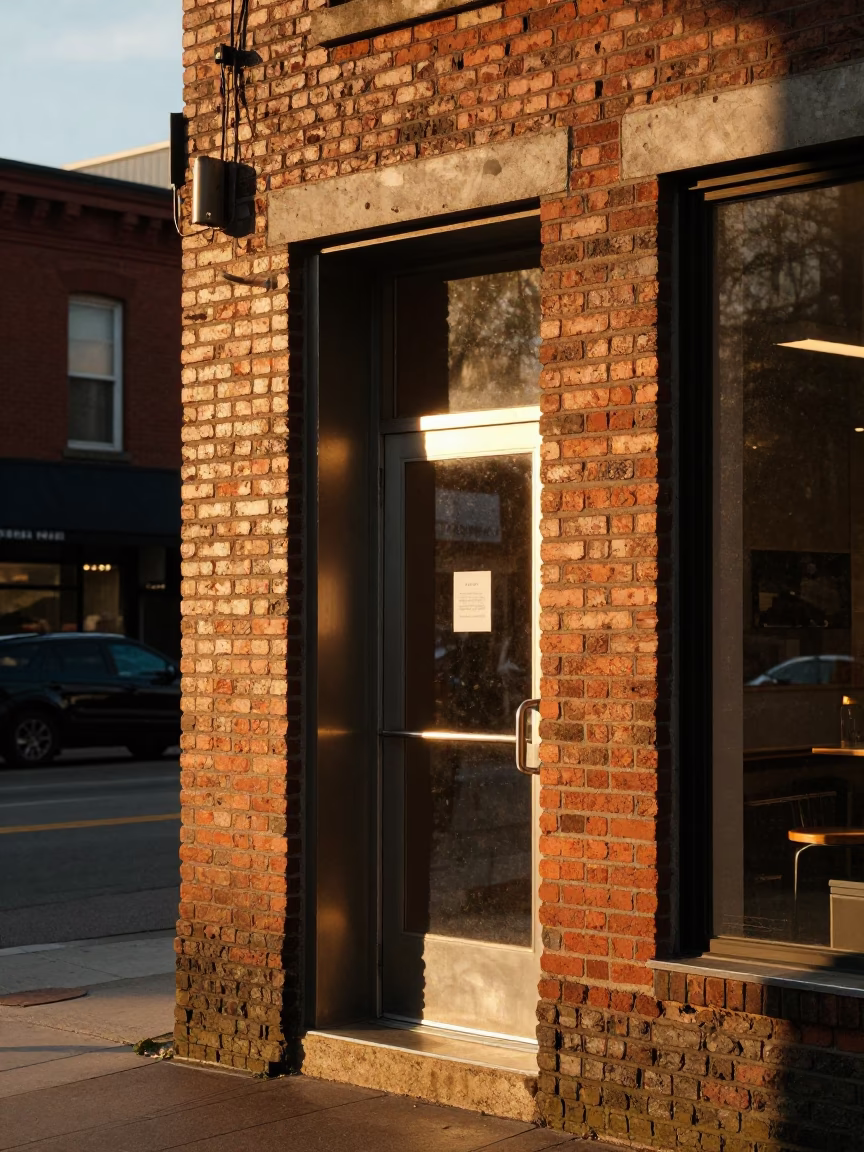 Street Scene in Nashville at Honeyed Evening Light in in Nashville, Tennessee, United States